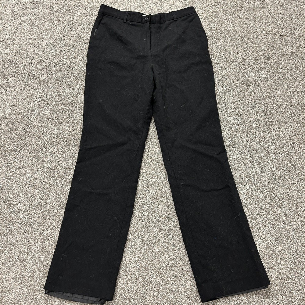 Pendleton Dress Pants Womens 8 Petite Black Wool Lined Straight Leg Workwear